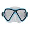 Swim Central Aqua Blue and Black Monaco Children's Swimming Mask Ages 10 and up 6.25"